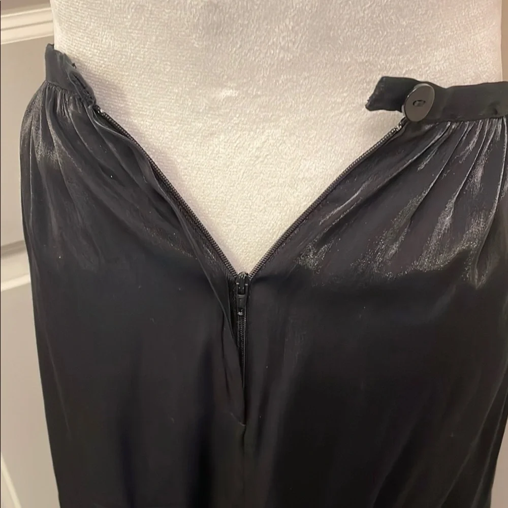 Brannan Studio San Francisco Black Pleated Maxi Skirt elastic waist size 16